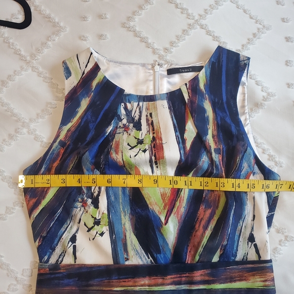 ELIE TAHARI Colourful Canvas Sheath Mini Dress - Picture 7 of 14